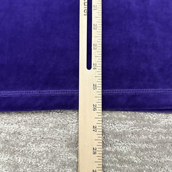 Quacker Factory Lounge Set Womens Large Purple Velour Rhinestone Cozy Pants - Picture 10 of 16